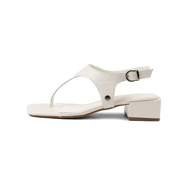 Sandália Salto Baixo Itapuã Feminino Off White