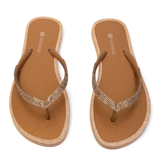Chinelo Dedo Gata Mania Bronze Feminino