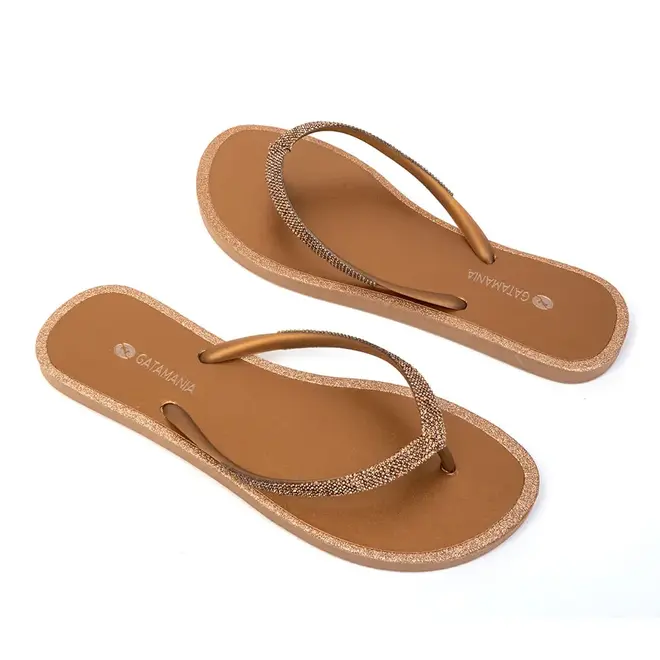 Chinelo Dedo Gata Mania Bronze Feminino