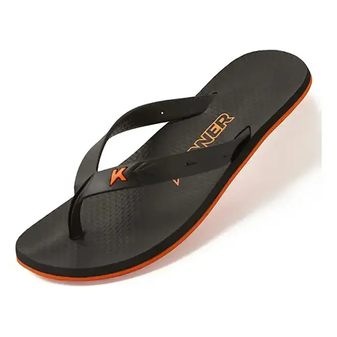 Chinelo Dedo Kenner Summer Lisa  Preto e Laranja Masculino
