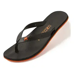 Chinelo Dedo Kenner Summer Lisa  Preto e Laranja Masculino