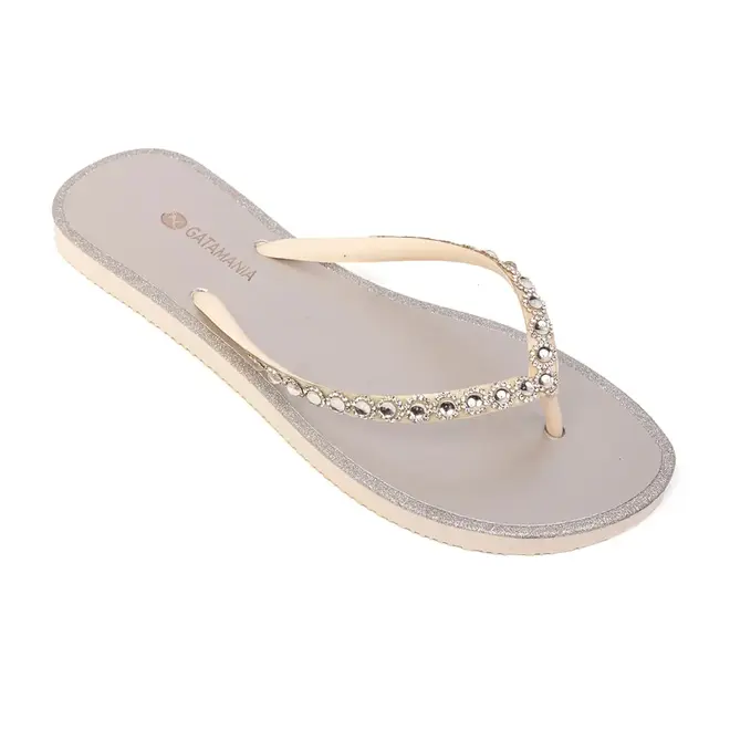 Chinelo Dedo Gata Mania Prata Feminino