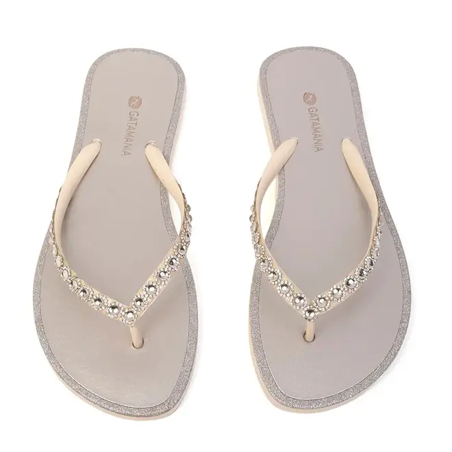 Chinelo Dedo Gata Mania Prata Feminino