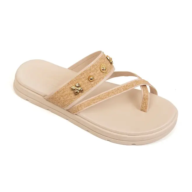 Tamanco Rasteira Moleca Branco Off Feminino