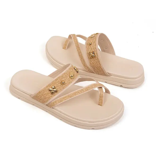 Tamanco Rasteira Moleca Branco Off Feminino