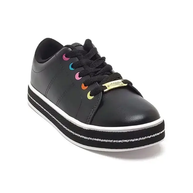 Tênis Casual Molekinha Preto Juvenil Feminino