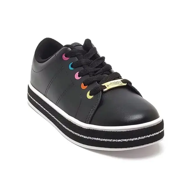 Tênis Casual Molekinha Preto Juvenil Feminino