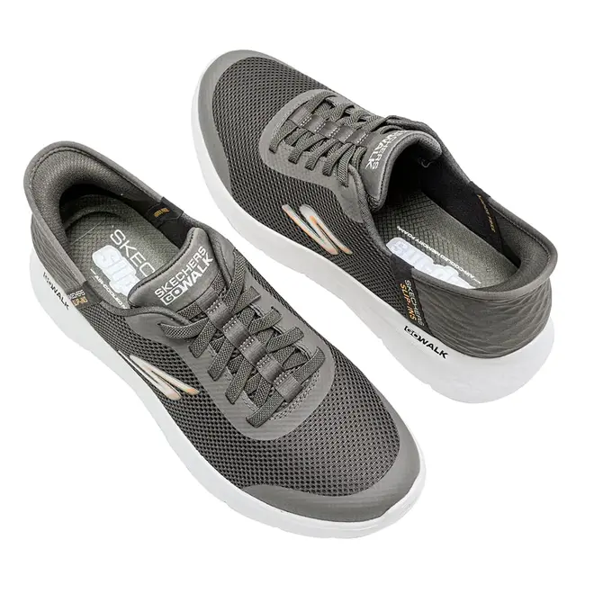 Tênis Esportivo Skechers Go Walk Flex - Hands Up Marrom Masculino