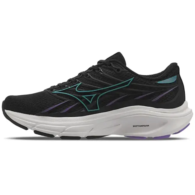 Tênis de Treino Mizuno Jet 8 Preto e Turquesa Feminino