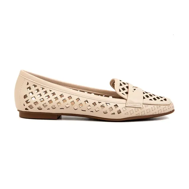 Sapatilha Bico Quadrado Moleca Branco Off Feminino