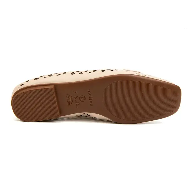 Sapatilha Bico Quadrado Moleca Branco Off Feminino