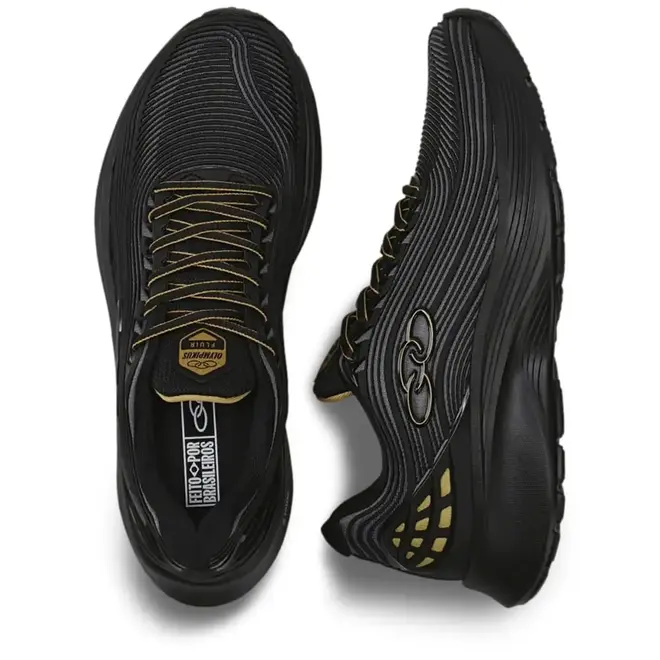 Tênis Esportivo Olympikus Fluir Preto e Chumbo Masculino