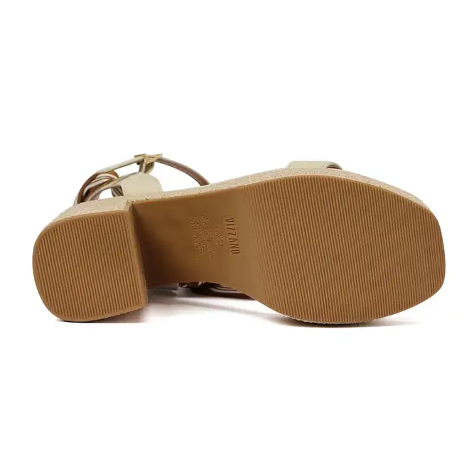 Sandália Salto Vizzano Off White Feminino