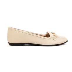 Sapatilha Bico Redondo Moleca Branco Off Feminina