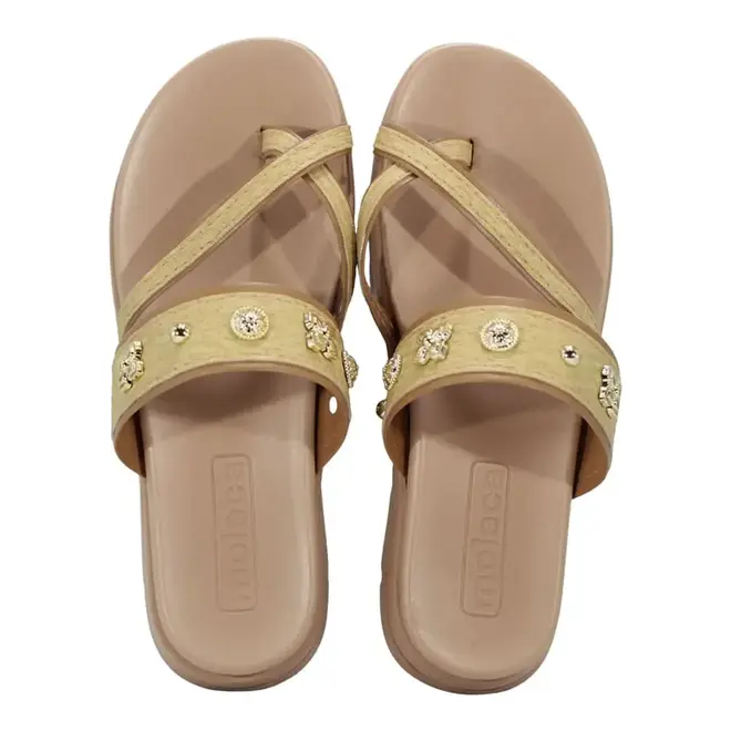 Tamanco Rasteira Moleca Camel Feminino