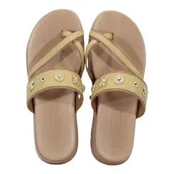 Tamanco Rasteira Moleca Camel Feminino