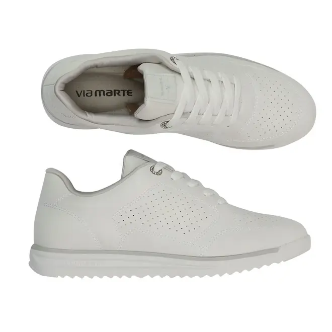 Tênis Casual Jogging Via Marte Branco Feminino