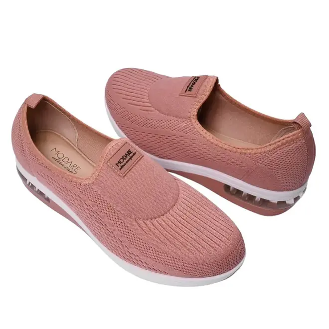 Tênis Casual Modare Tecido Conforto Bege Feminino