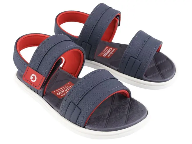Sandália Flats Cartago Malva IV Azul e Vermelho Masculino