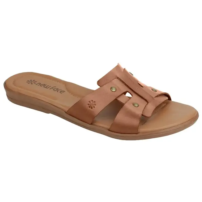 Tamanco Rasteira New Face Telha New Feminino