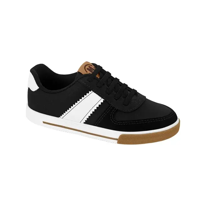 Tênis Casual Molekinho Preto e Branco Menino Juvenil