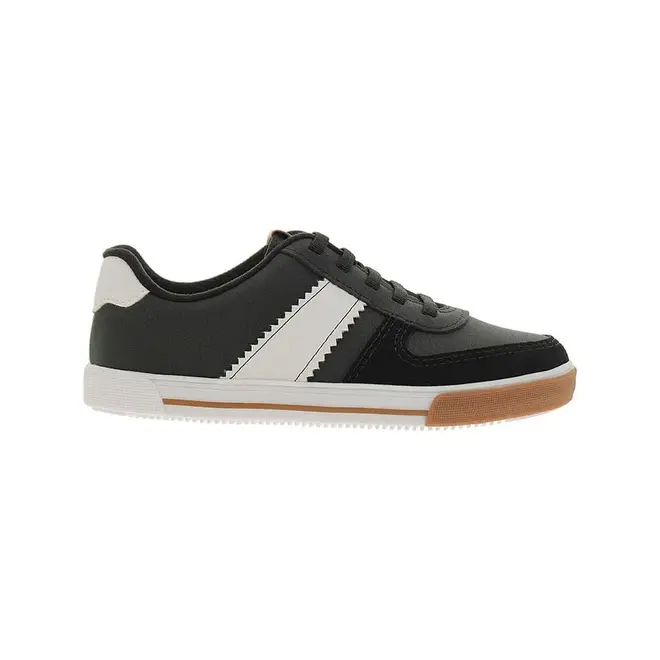 Tênis Casual Molekinho Preto e Branco Menino Juvenil
