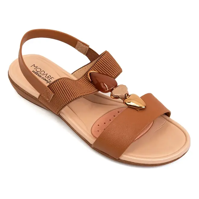 Sandália Rasteira Modare Camel Feminina