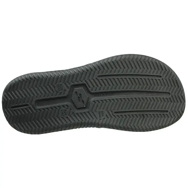 Chinelo de Dedo Sintético Itapuã Preto e Grafite Masculino