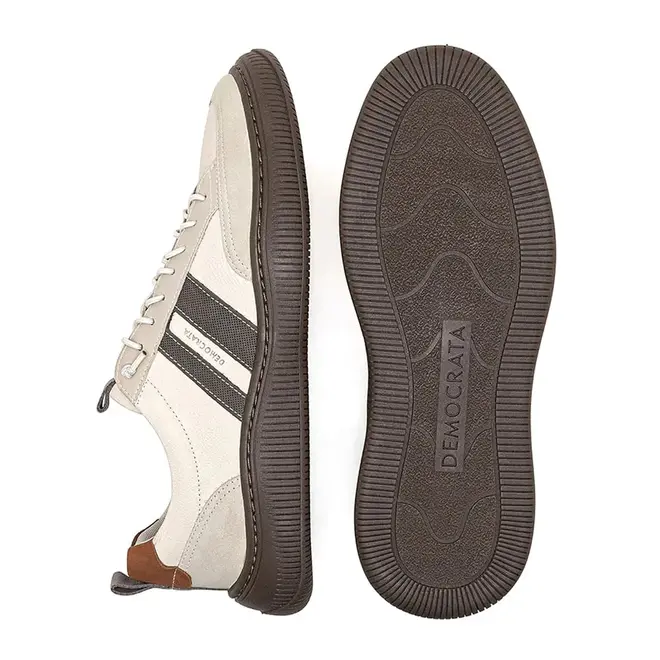 Sapatênis Casual Democrata Vibe Creme Masculino