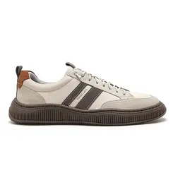 Sapatênis Casual Democrata Vibe Creme Masculino