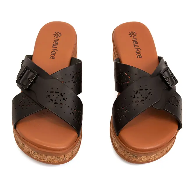 Tamanco Anabela New Face Preto Feminino