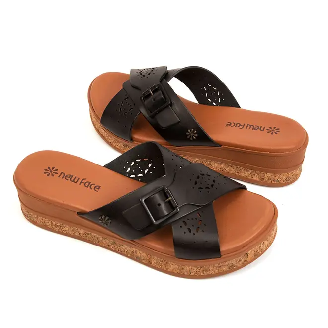 Tamanco Anabela New Face Preto Feminino