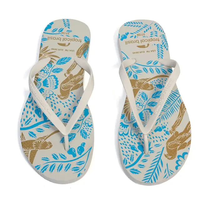 Chinelo Dedo Tropical Brasil Off White Feminino
