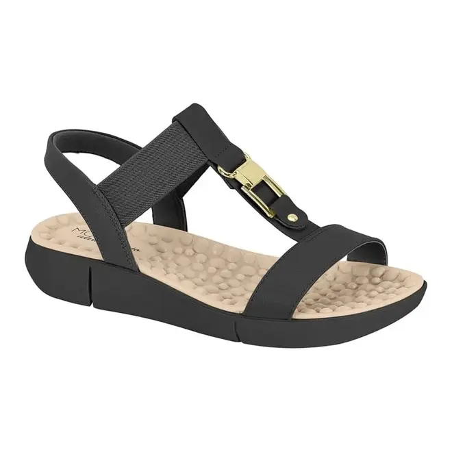 Sandália Anabela Modare Preto Feminino