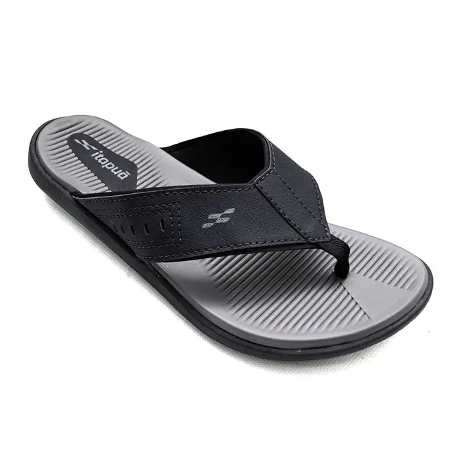 Chinelo Dedo Itapuã Preto e Grafite Masculino