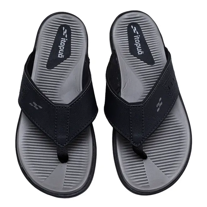 Chinelo Dedo Itapuã Preto e Grafite Masculino