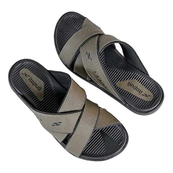 Chinelo Slide Itapuã Oliva Trançado Masculino