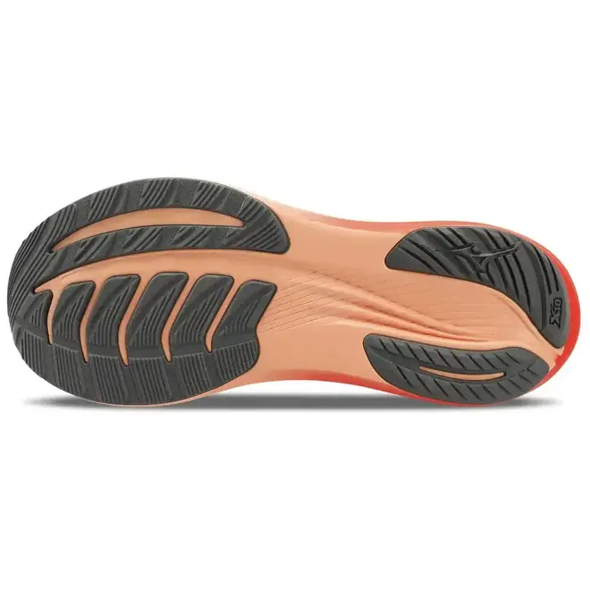 Tênis de Corrida Mizuno Base Prime Branco e Laranja Masculino