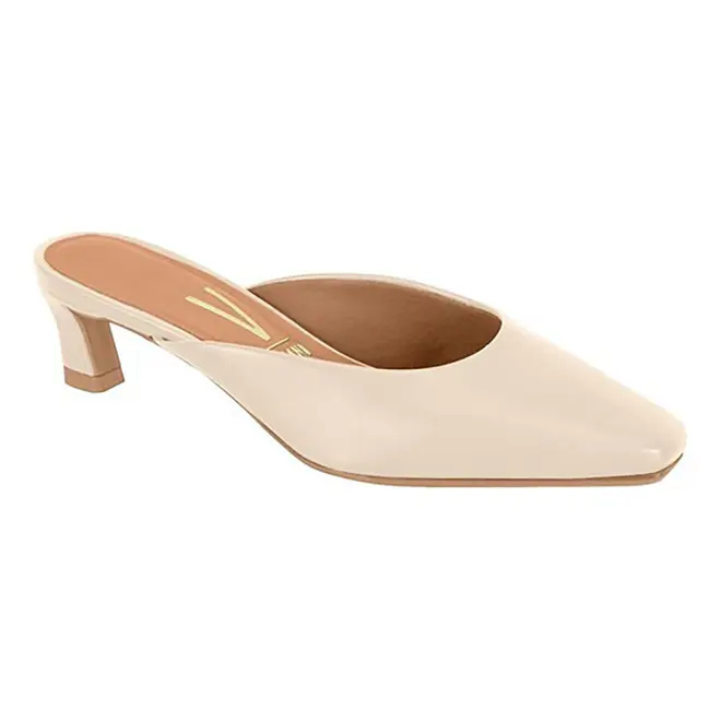 Tamanco Rasteira Vizzano Creme Feminino
