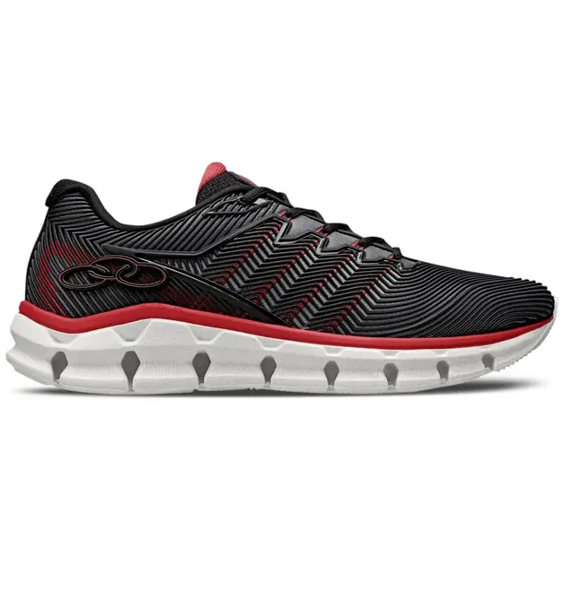 Tenis Esportivo Treino Olympikus Taurus Preto e Vermelho Masculino 195-Pto/Be