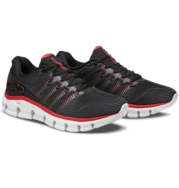 Tenis Esportivo Treino Olympikus Taurus Preto e Vermelho Masculino 195-Pto/Be