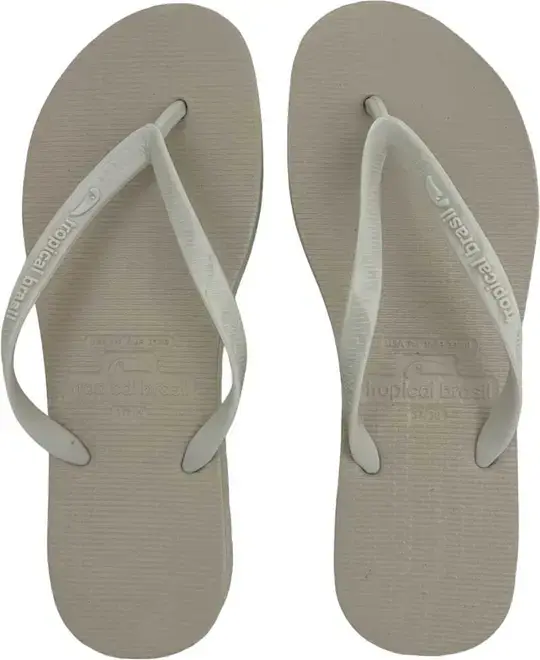 Chinelo Dedo Tropical Brasil Off White Feminino