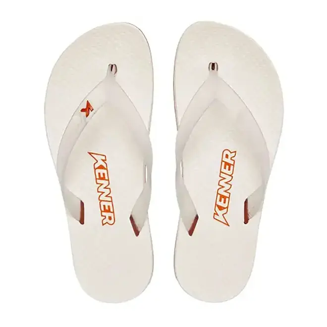 Chinelo Dedo Kenner Summer Lisa Branco e Cristal Feminino