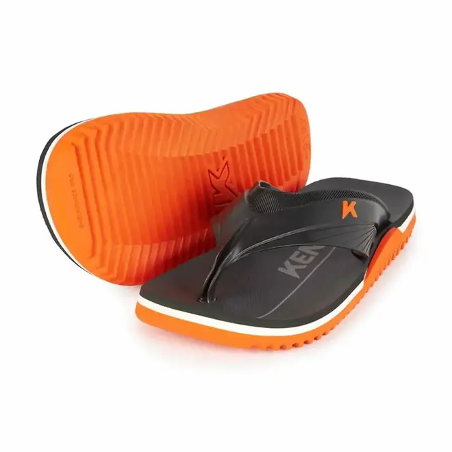 Chinelo Dedo Kenner NK6 Pro Preto e Laranja Masculino