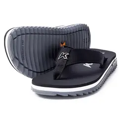 Chinelo Dedo Kenner Kivah Line Preto e Cinza Masculino