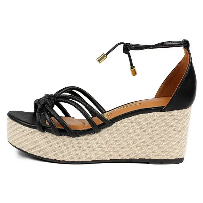 Sandália Plataforma Vizzano Amarração Preto Feminino