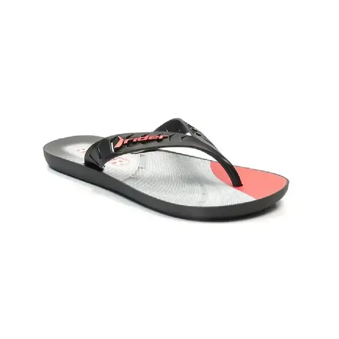 Chinelo Dedo Rider Street City Preto e Vermelho Masculino