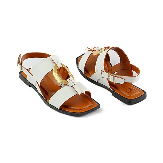 Sandália Tanara Flat Branco Feminino