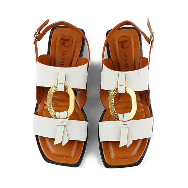 Sandália Tanara Flat Branco Feminino