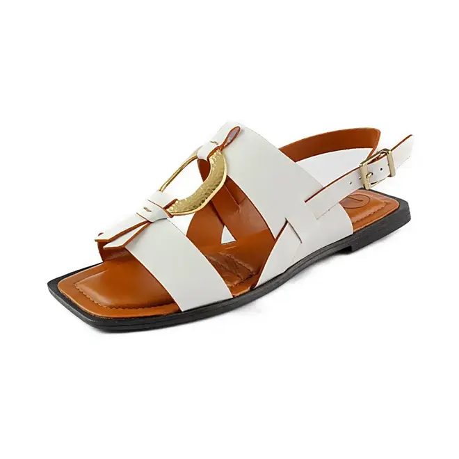 Sandália Tanara Flat Branco Feminino